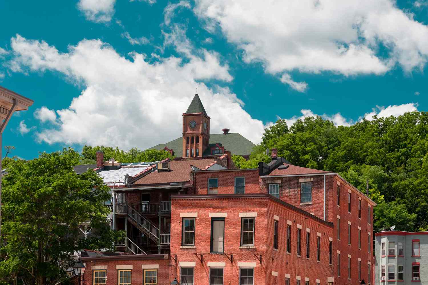 Ancien bâtiment dans une rue de Galena, Illinois