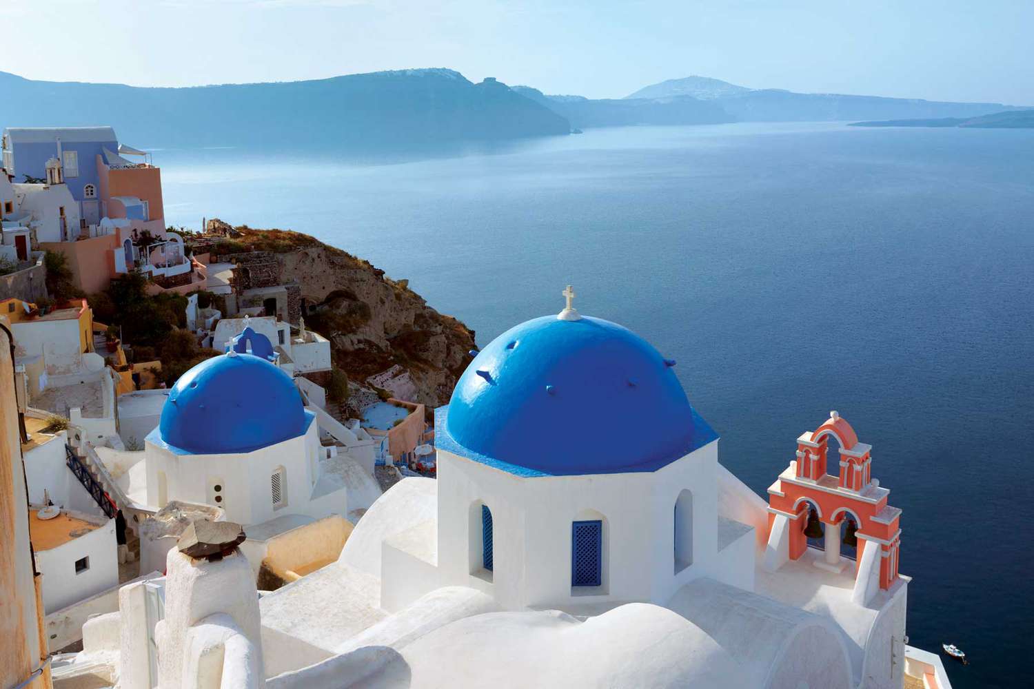 Vue classique de Santorin, Grèce