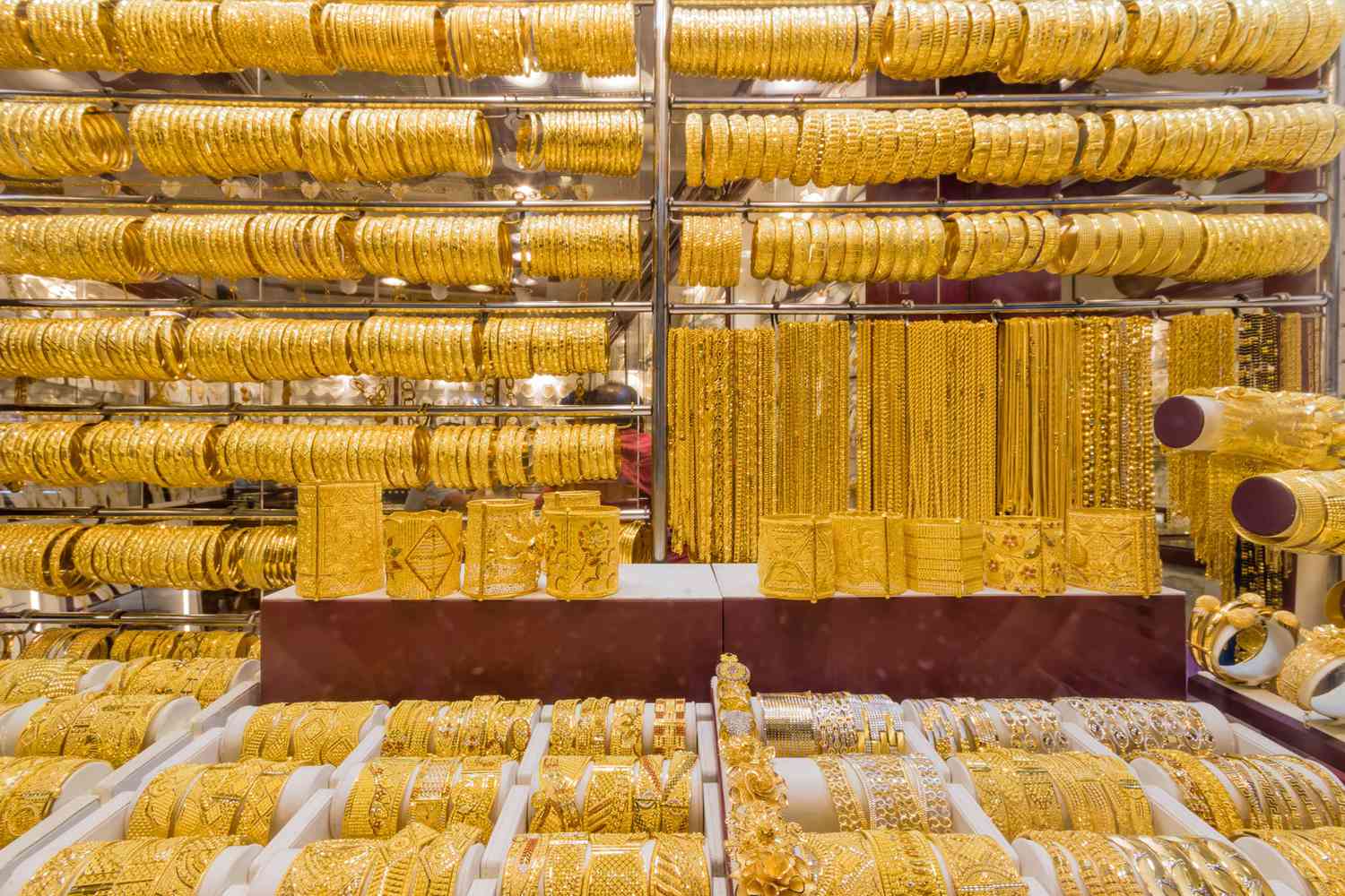 Gold Jewlery in the gold souk