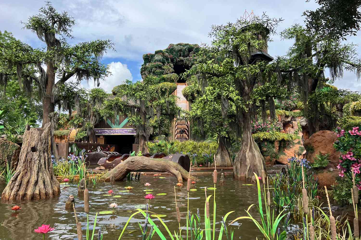 Tiana's Bayou Adventure waterfall ride
