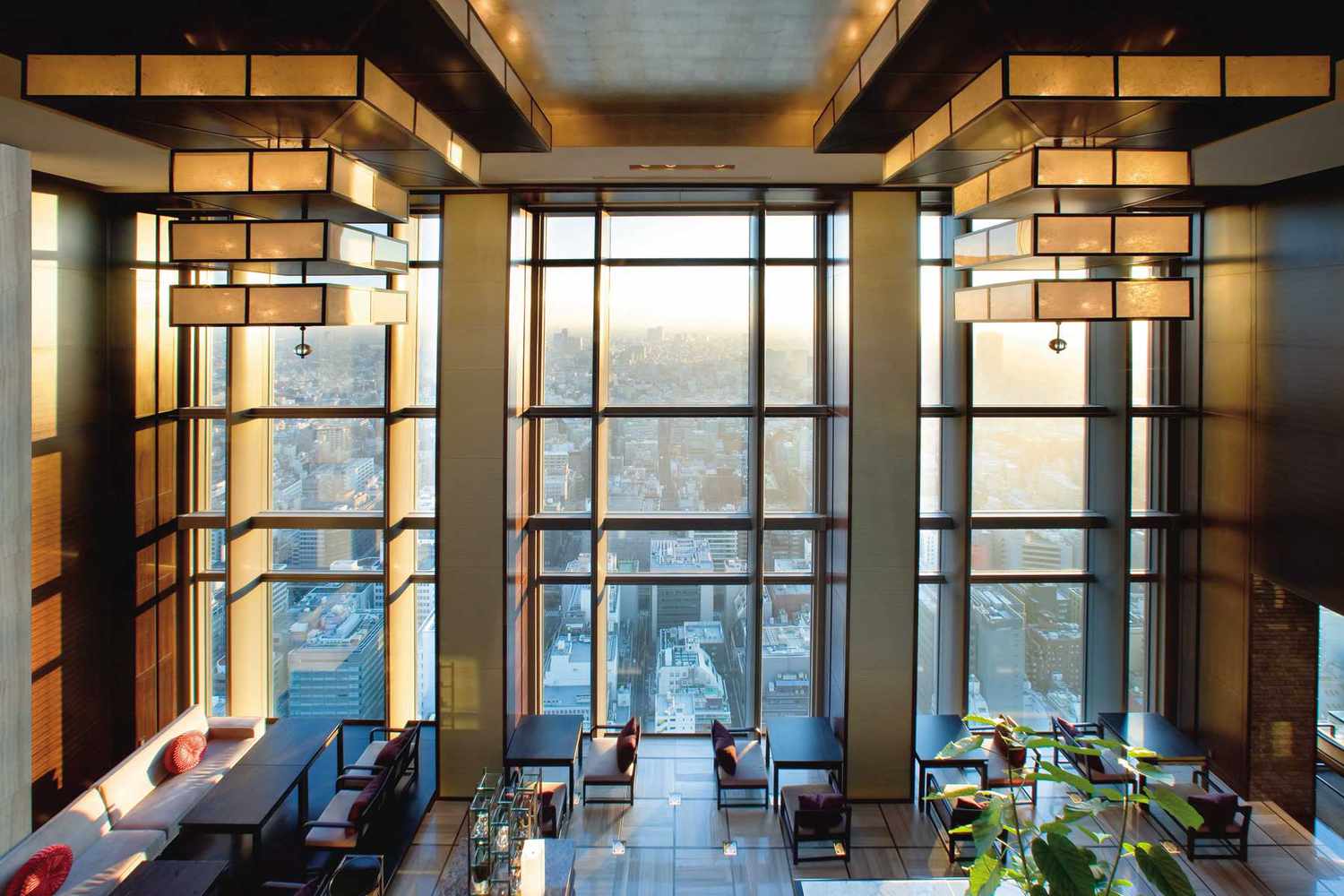 Le hall de l'hôtel Mandarin Oriental Tokyo