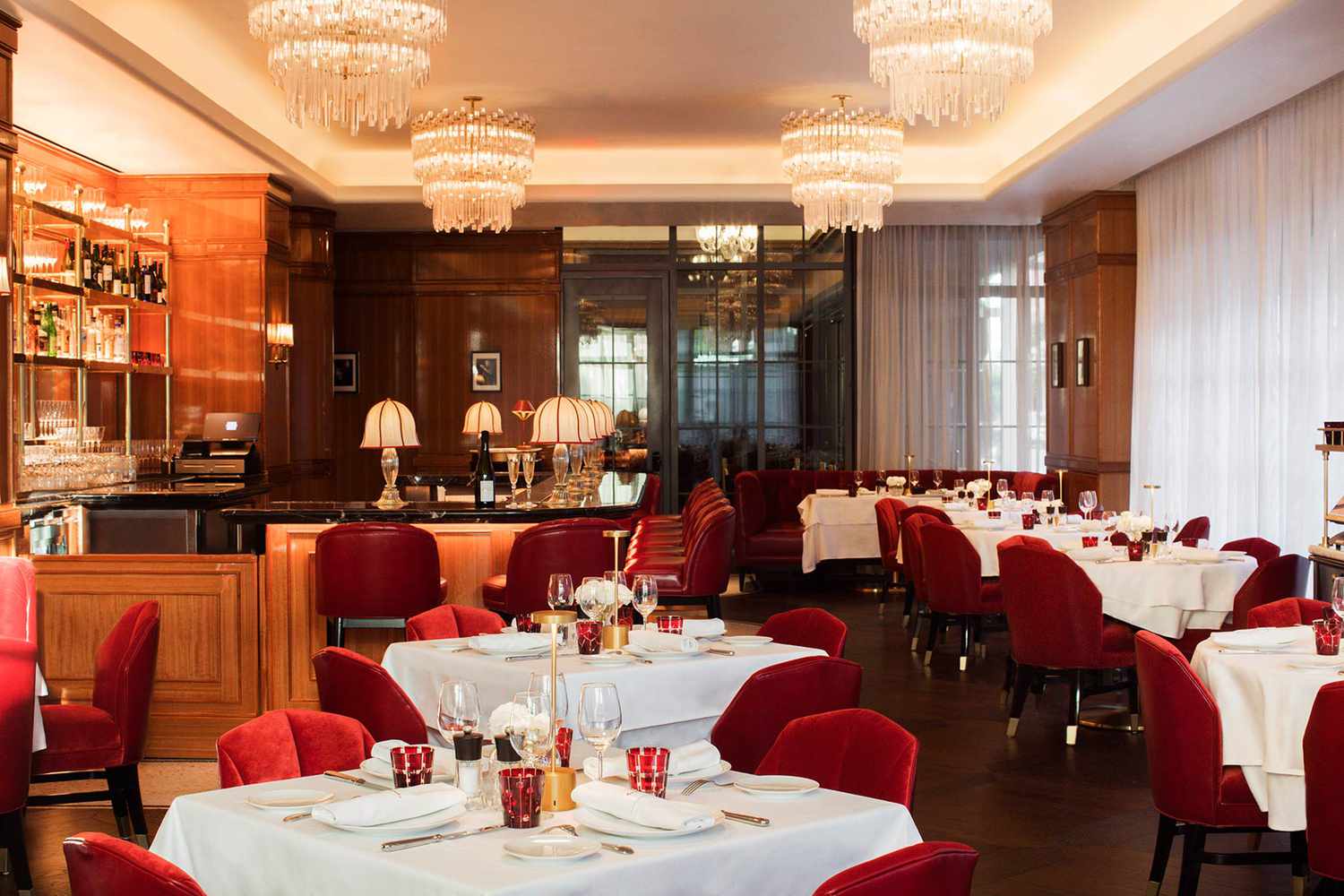 The dining room at Fouquet's in New York City