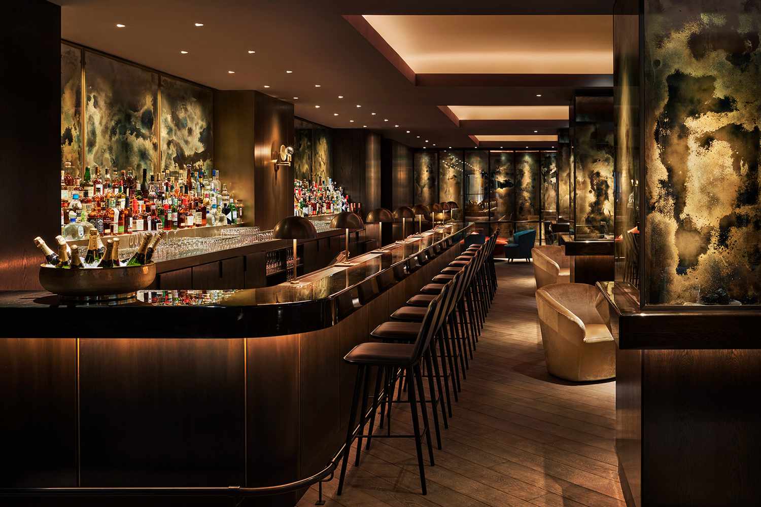 View of bar in 11 howard