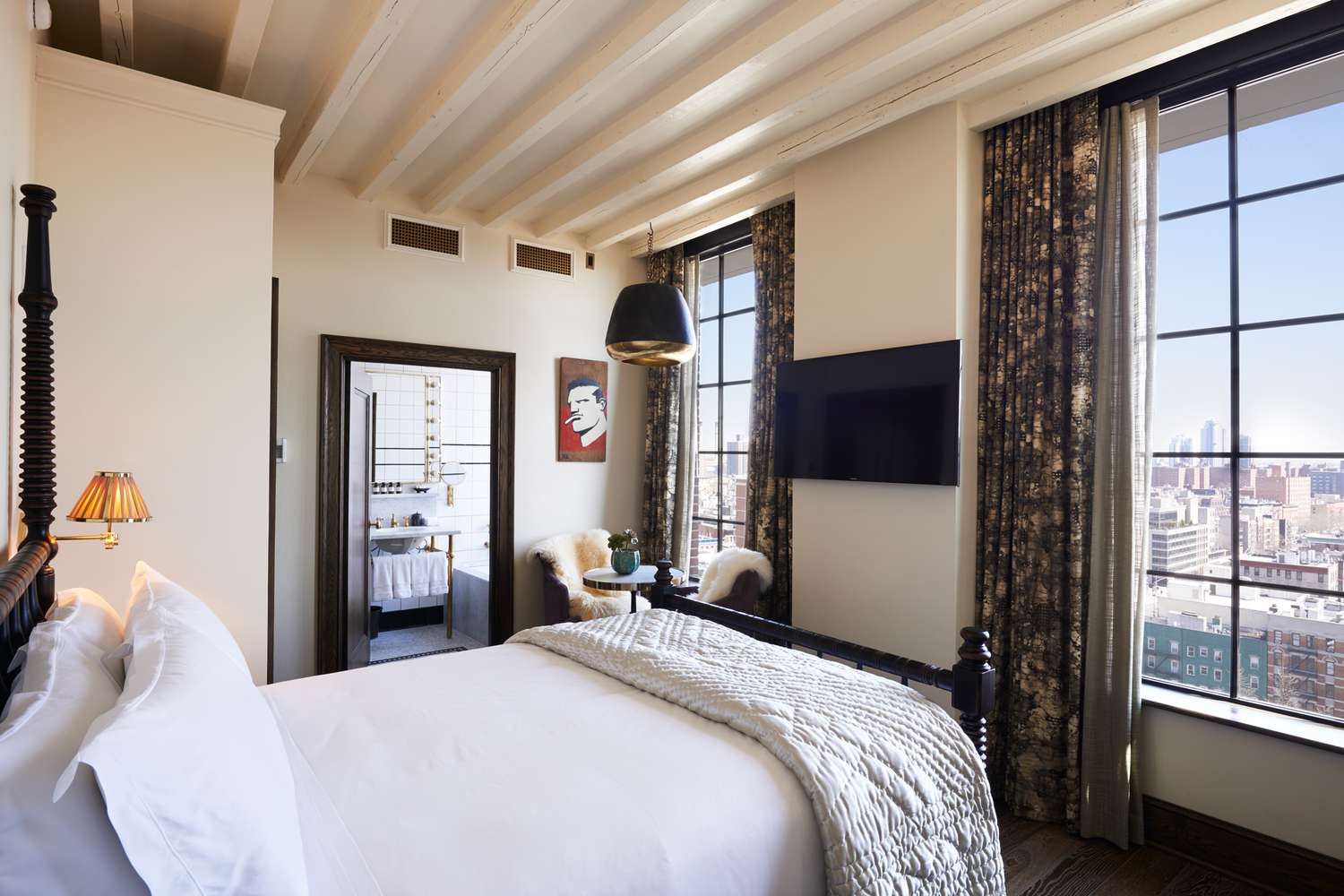 Interior view of room in The Ludlow