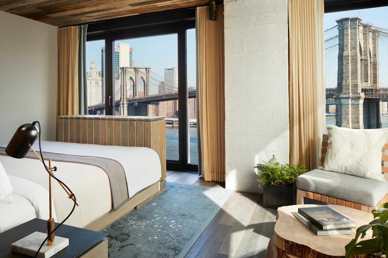 Room with view of Brooklyn Bridge