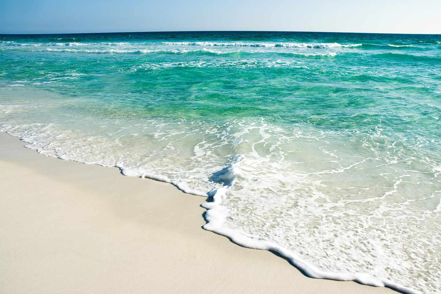 Waves on beach on Fort Walton Beach, Destin, Florida