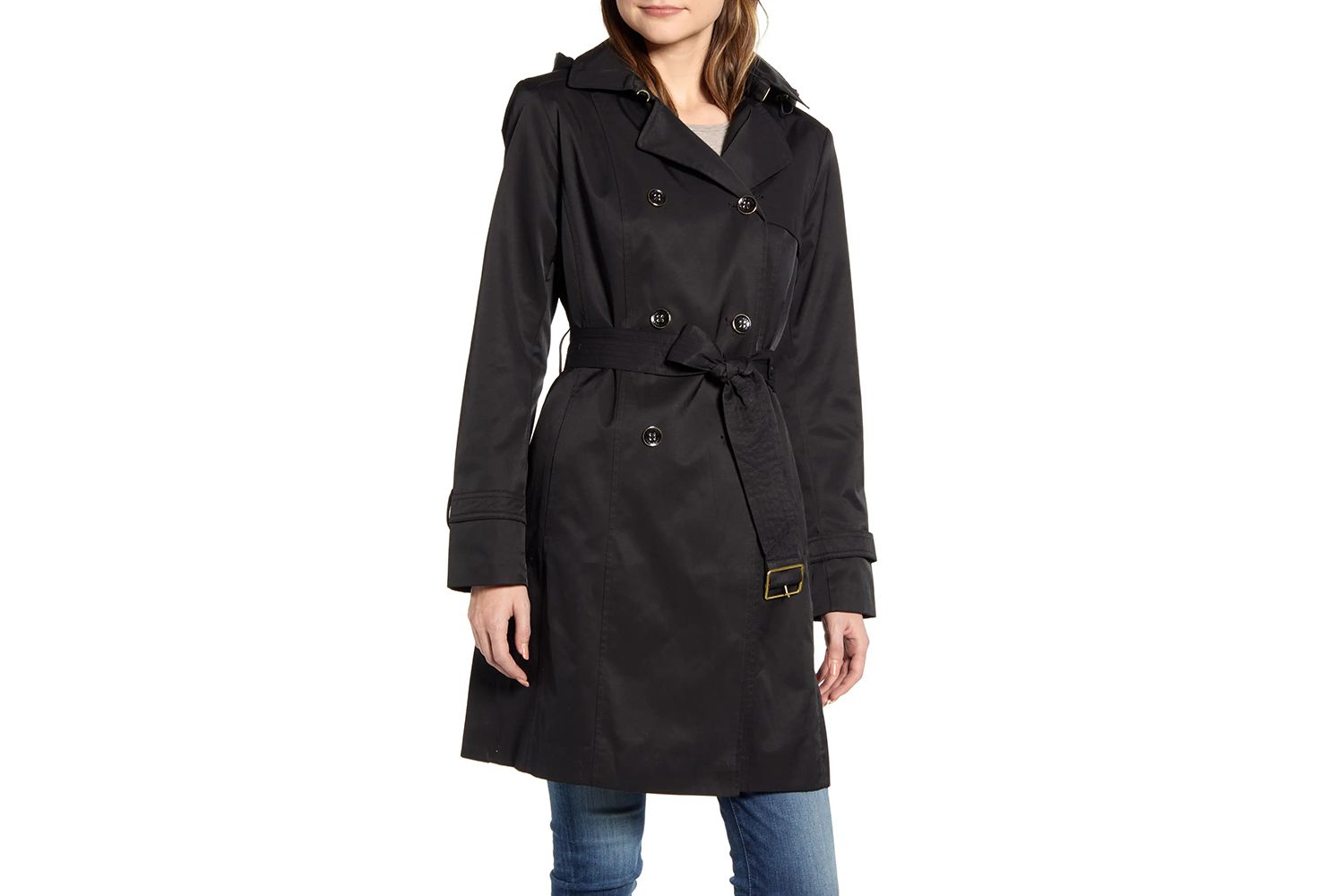 COLE HAAN SIGNATURE Hooded Trench Coat