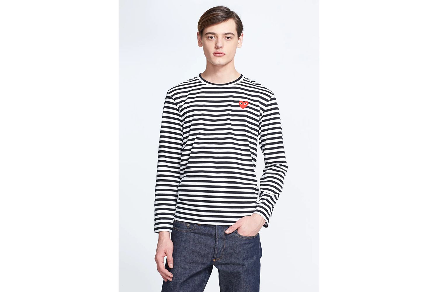 COMME DES GARÃONS PLAY Stripe Long Sleeve T-Shirt
