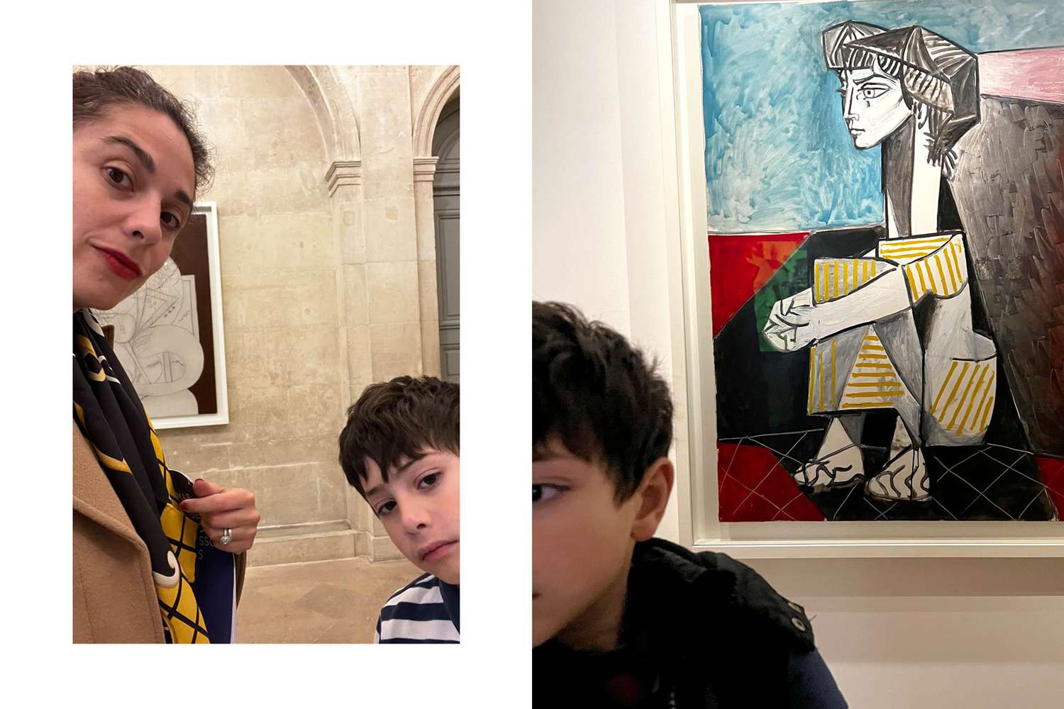 Bobby et Jacqui à l'intérieur du Louvre à Paris