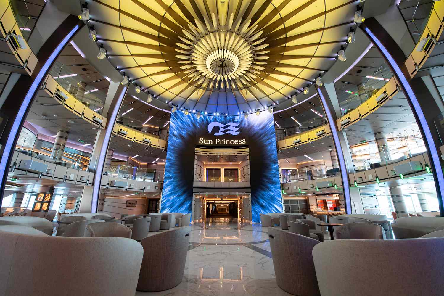 Un salon à bord du navire Sun Princess