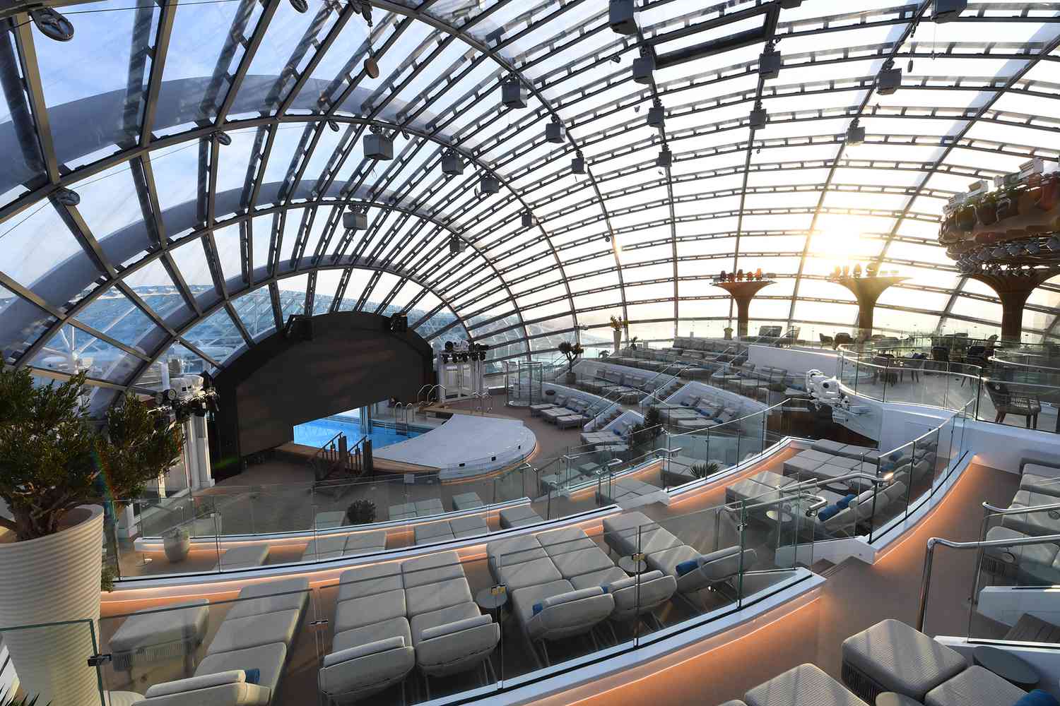 Le dôme aquatique à bord du navire Sun Princess