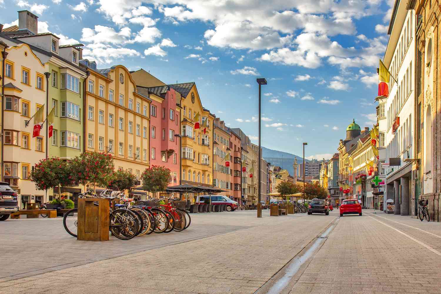 Vue des bâtiments colorés à Innsbruck, Autriche