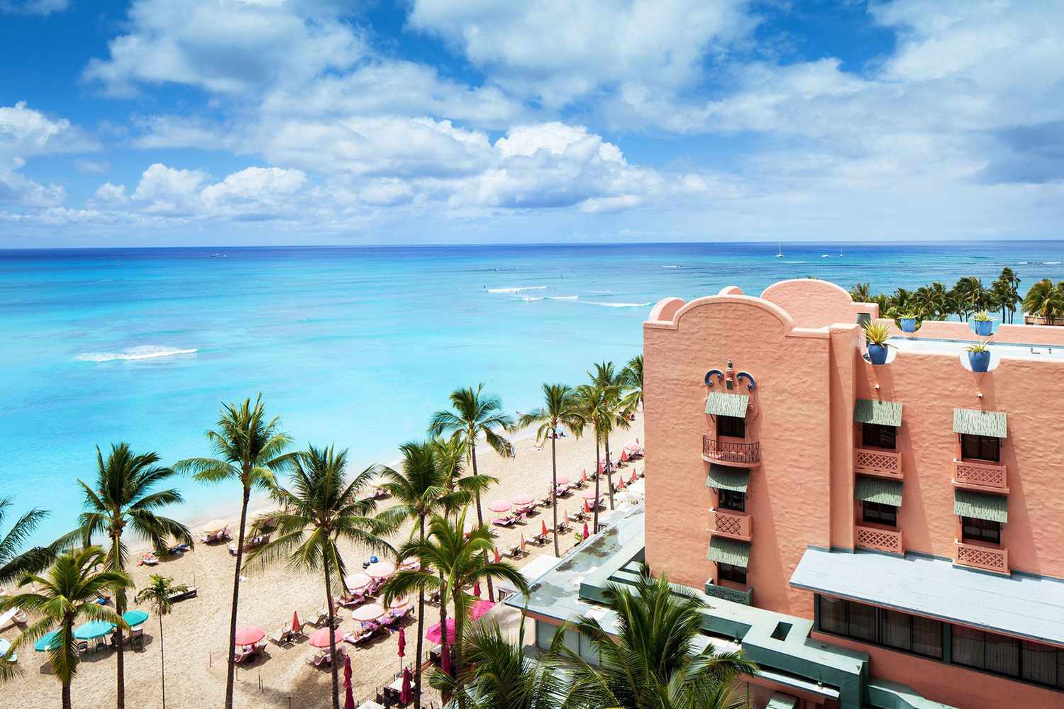 Vue aérienne du Royal Hawaiian