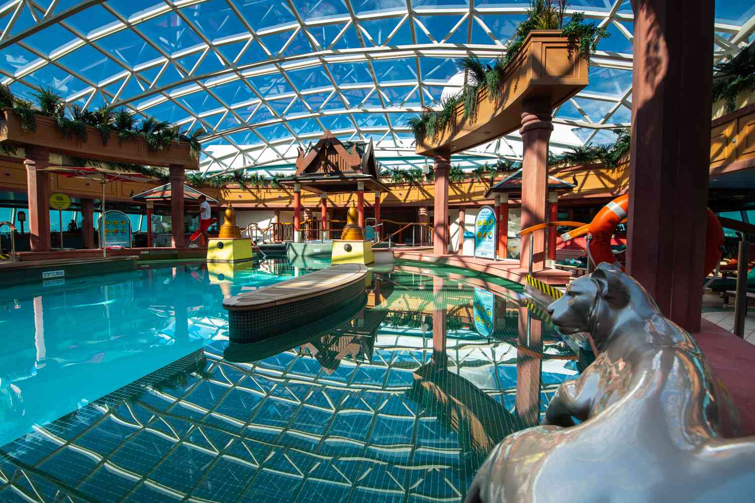 Covered pool area
