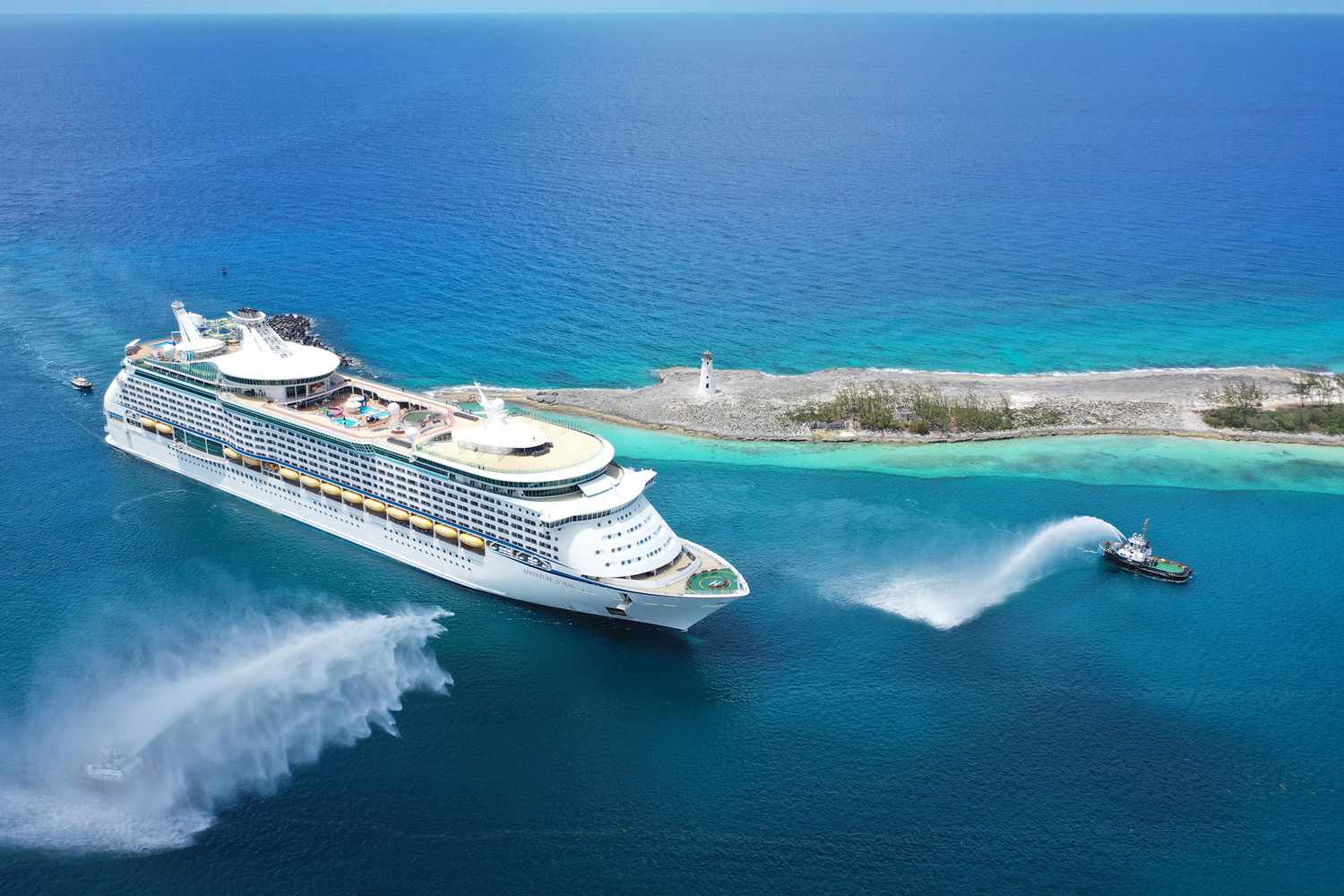 Aerial view of ship