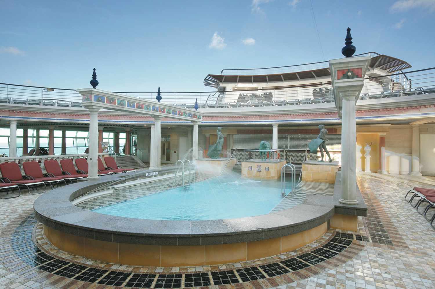Top deck pool