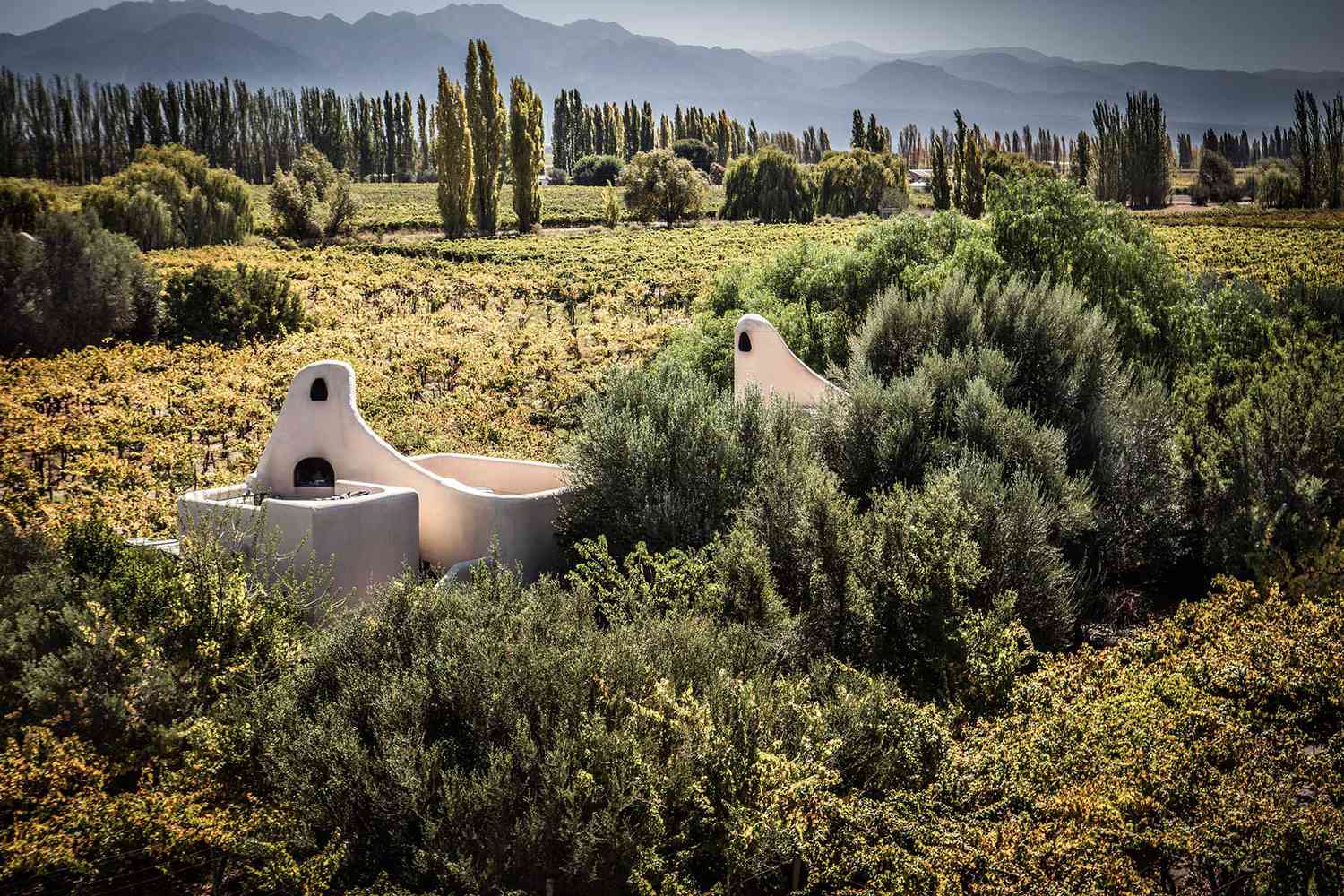 Extérieur du Cavas Wine Lodge