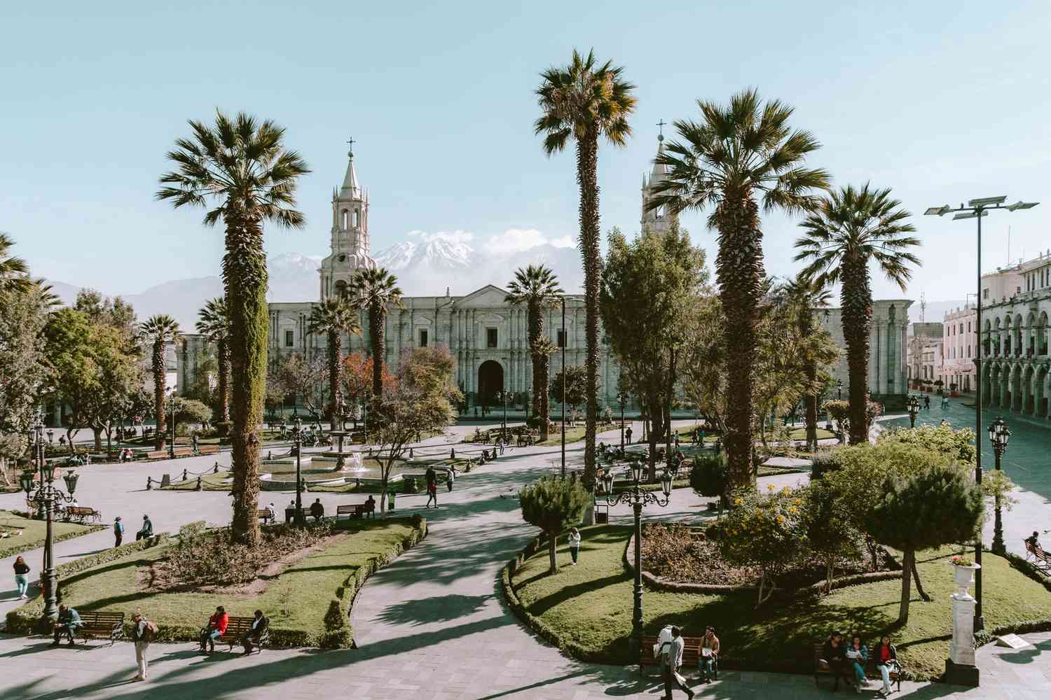 Vue de la Plaza de Armas à Arequipa, Pérou