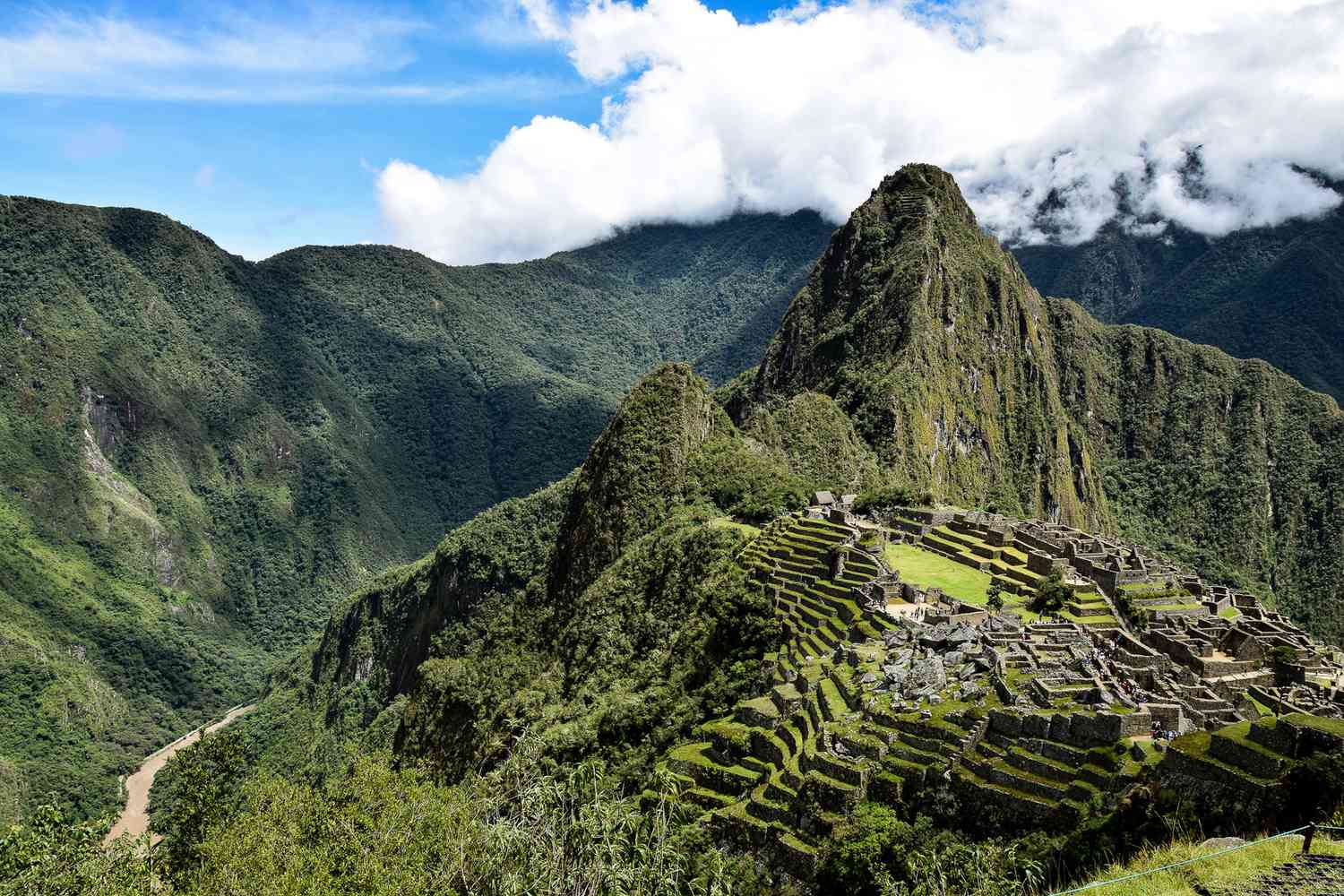 Vue aérienne de Machu Picchu