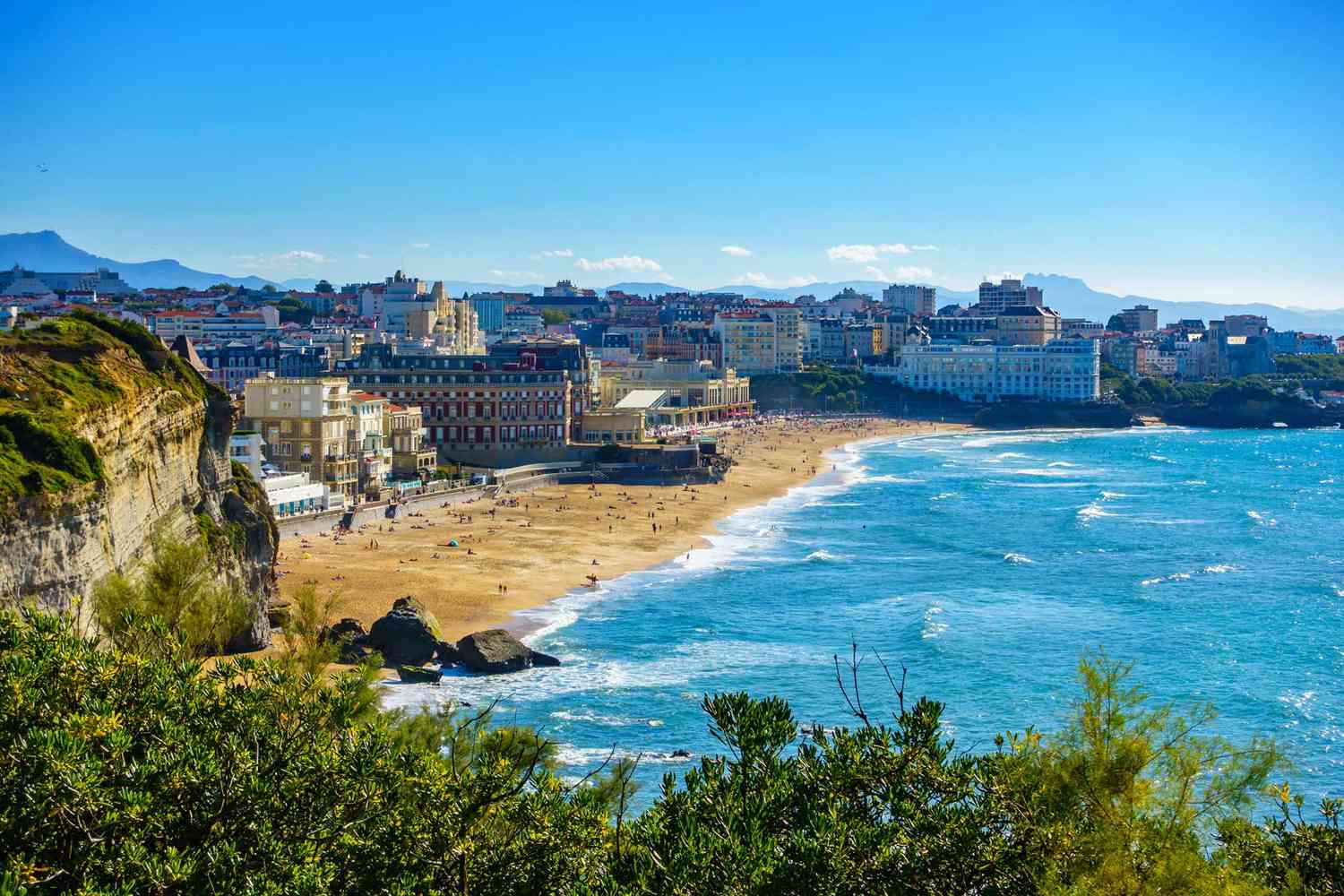 Grande Plage de Biarritz en France