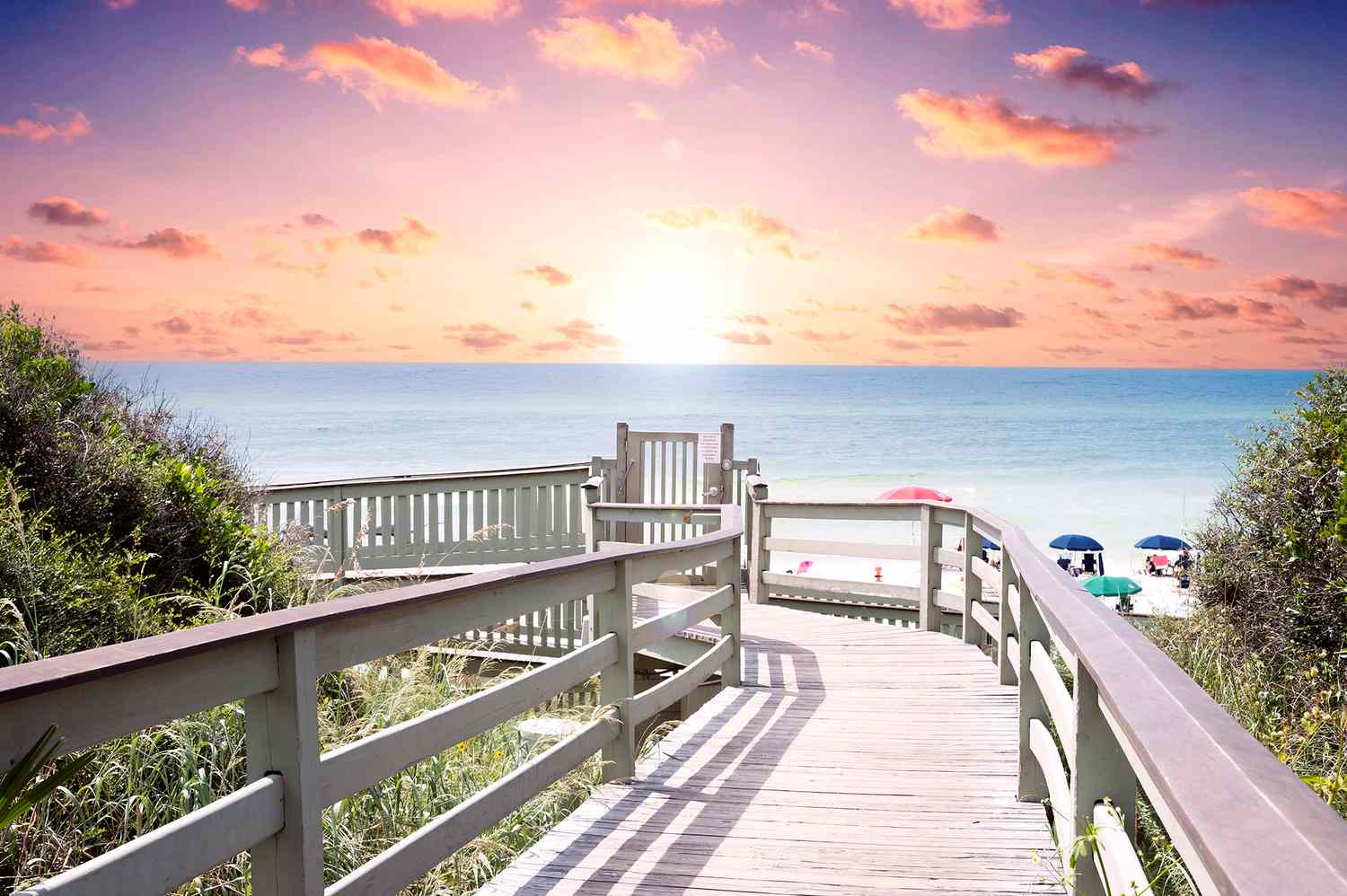 Coucher de soleil sur Rosemary Beach, Floride