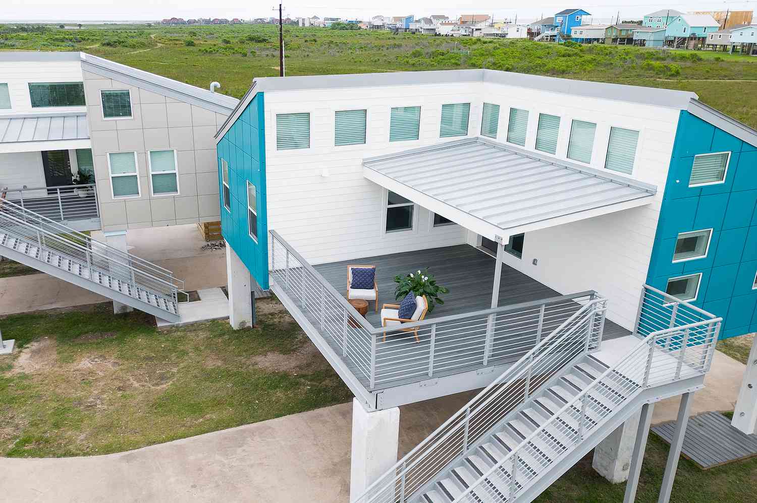 Bungalows de la plage du parc naturel de Matagorda Bay